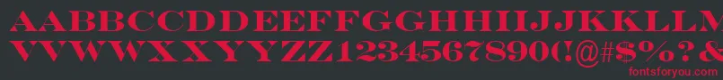 フォントEngraversMtBold – 黒い背景に赤い文字