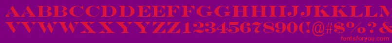 EngraversMtBold Font – Red Fonts on Purple Background