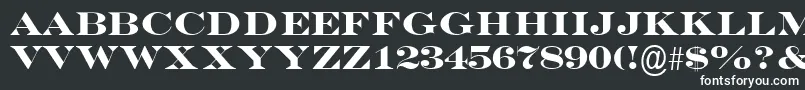 EngraversMtBold-fontti – valkoiset fontit mustalla taustalla