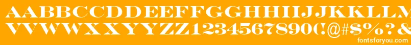 EngraversMtBold Font – White Fonts on Orange Background