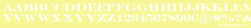 EngraversMtBold Font – White Fonts on Yellow Background