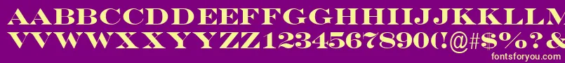 EngraversMtBold Font – Yellow Fonts on Purple Background