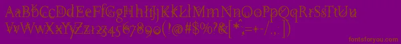 Joaoimprovisations Font – Brown Fonts on Purple Background