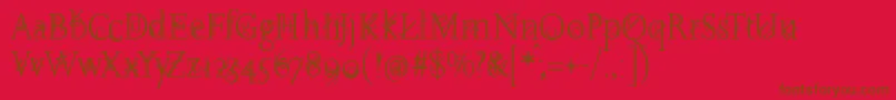 Joaoimprovisations Font – Brown Fonts on Red Background