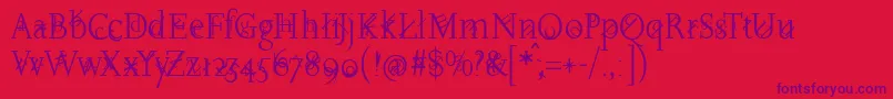 Joaoimprovisations Font – Purple Fonts on Red Background