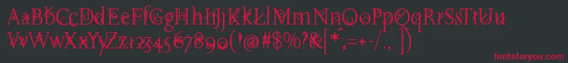 Joaoimprovisations Font – Red Fonts on Black Background