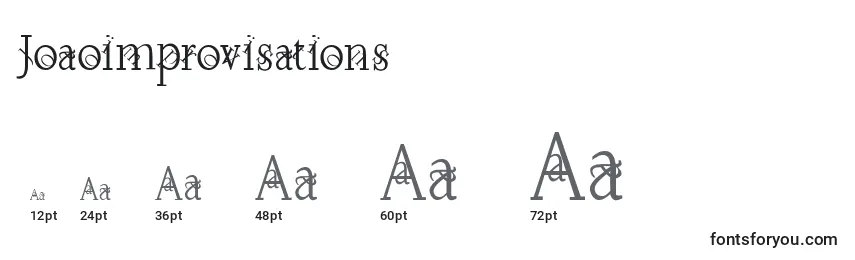 Размеры шрифта Joaoimprovisations