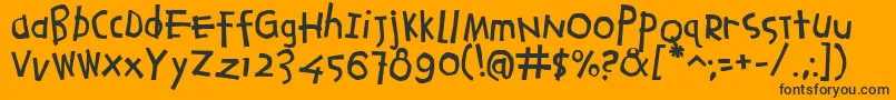 Agrafiell Font – Black Fonts on Orange Background