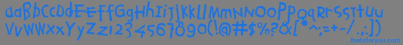 Agrafiell Font – Blue Fonts on Gray Background