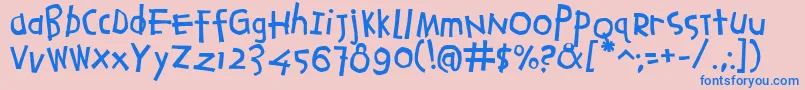 Agrafiell Font – Blue Fonts on Pink Background