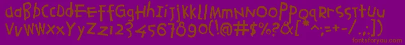 Agrafiell Font – Brown Fonts on Purple Background