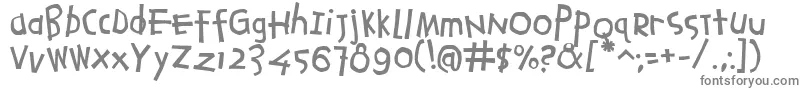 フォントAgrafiell – 白い背景に灰色の文字