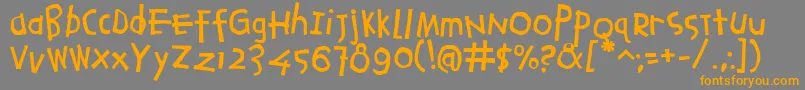 Agrafiell Font – Orange Fonts on Gray Background