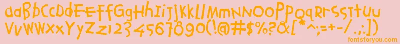 Agrafiell Font – Orange Fonts on Pink Background