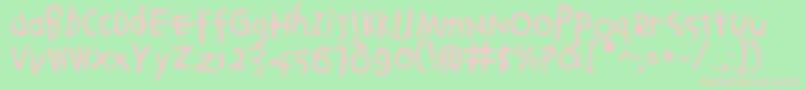 Agrafiell Font – Pink Fonts on Green Background