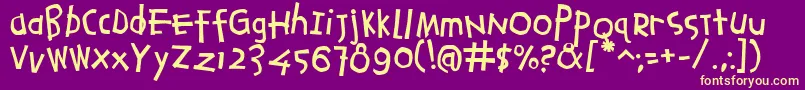 Agrafiell Font – Yellow Fonts on Purple Background