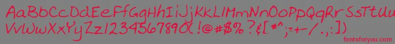 Lehn091 Font – Red Fonts on Gray Background