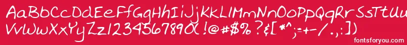 Lehn091 Font – White Fonts on Red Background