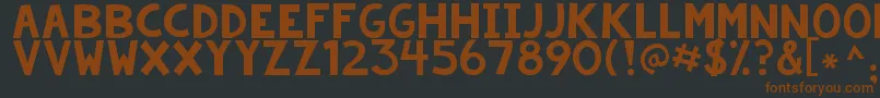 Kgsummerstormsmooth-fontti – ruskeat fontit mustalla taustalla