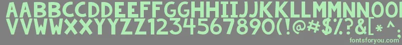 Kgsummerstormsmooth Font – Green Fonts on Gray Background