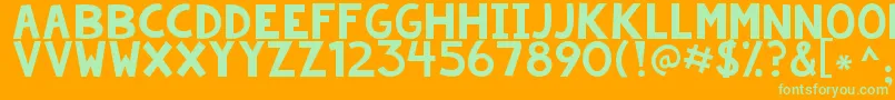 Kgsummerstormsmooth-Schriftart – Grüne Schriften auf orangefarbenem Hintergrund