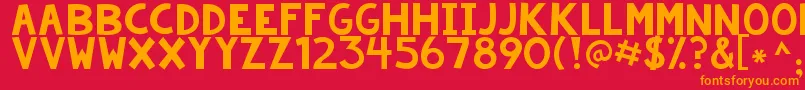 Kgsummerstormsmooth Font – Orange Fonts on Red Background