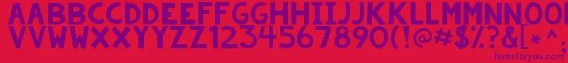 Kgsummerstormsmooth Font – Purple Fonts on Red Background