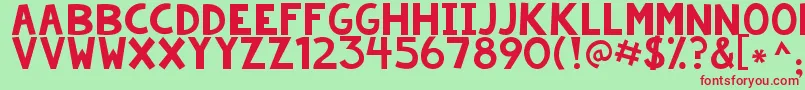 Kgsummerstormsmooth Font – Red Fonts on Green Background