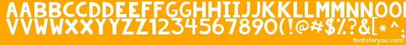 Шрифт Kgsummerstormsmooth – белые шрифты на оранжевом фоне