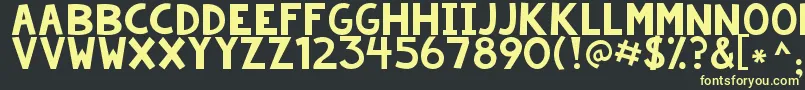 Kgsummerstormsmooth Font – Yellow Fonts on Black Background