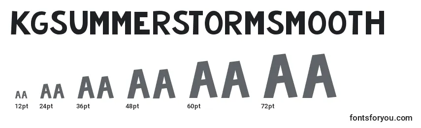 Размеры шрифта Kgsummerstormsmooth