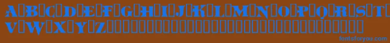 Boinkomatic Font – Blue Fonts on Brown Background