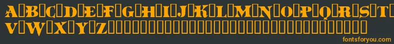 Boinkomatic Font – Orange Fonts on Black Background