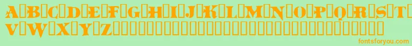 Boinkomatic Font – Orange Fonts on Green Background