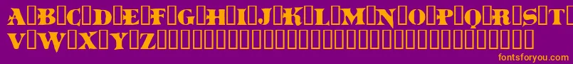 Boinkomatic Font – Orange Fonts on Purple Background