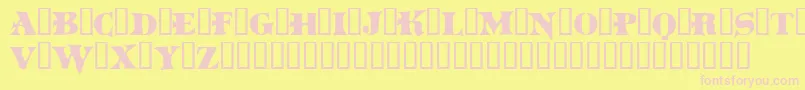 Boinkomatic Font – Pink Fonts on Yellow Background