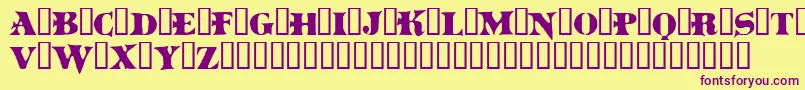 Boinkomatic Font – Purple Fonts on Yellow Background