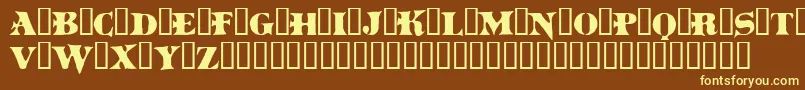 Boinkomatic Font – Yellow Fonts on Brown Background