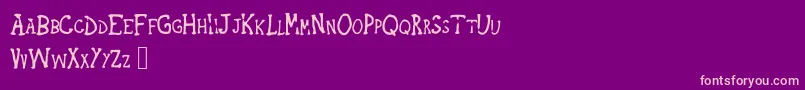 IndernikCharcoal Font – Pink Fonts on Purple Background