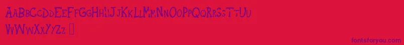 IndernikCharcoal Font – Purple Fonts on Red Background