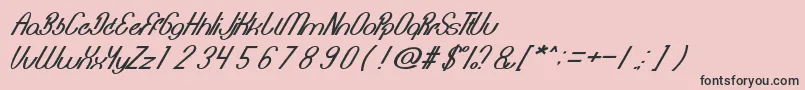 BionicHeart Font – Black Fonts on Pink Background