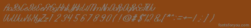 BionicHeart Font – Gray Fonts on Brown Background