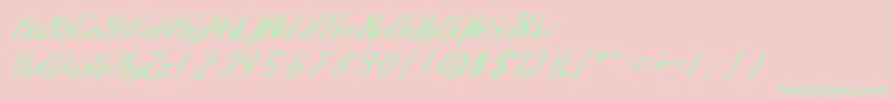 BionicHeart Font – Green Fonts on Pink Background