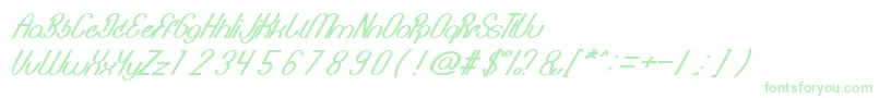 BionicHeart Font – Green Fonts on White Background