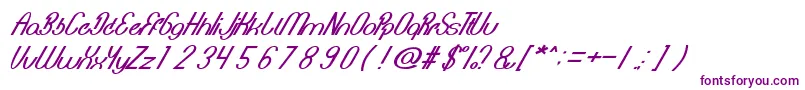 BionicHeart Font – Purple Fonts on White Background