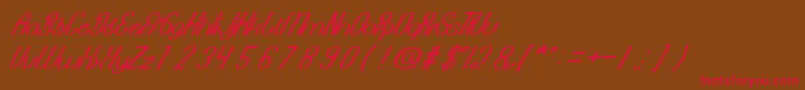 BionicHeart Font – Red Fonts on Brown Background