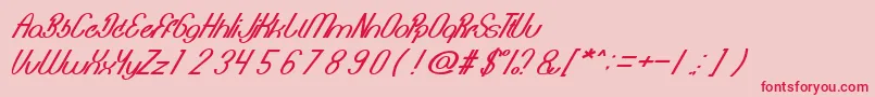 BionicHeart Font – Red Fonts on Pink Background