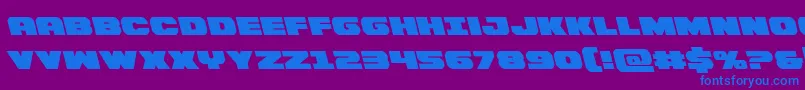 Bummerleft Font – Blue Fonts on Purple Background