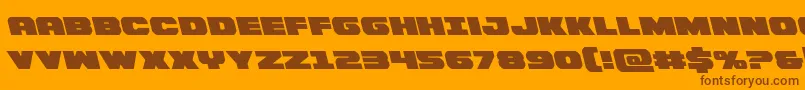 Bummerleft Font – Brown Fonts on Orange Background