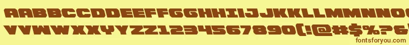 Bummerleft Font – Brown Fonts on Yellow Background